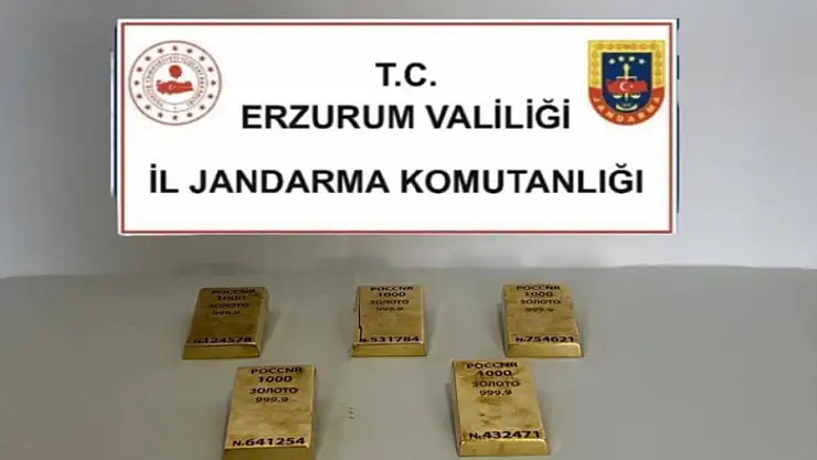 Külçe altın ele geçirildi