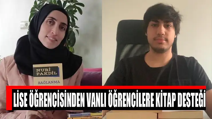 Lise öğrencisinden Vanlı öğrencilere kitap desteği