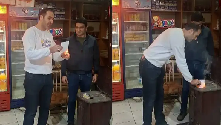 Mahallelinin borcunu kapattı, veresiye defterini yaktı
