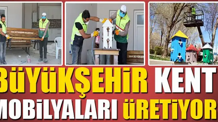 Büyükşehir kent mobilyaları üretiyor