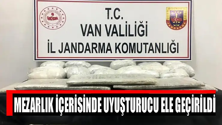 Mezarlık içerisinde uyuşturucu ele geçirildi