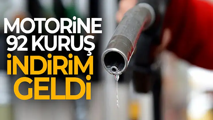 Motorine 92 kuruş indirim geldi