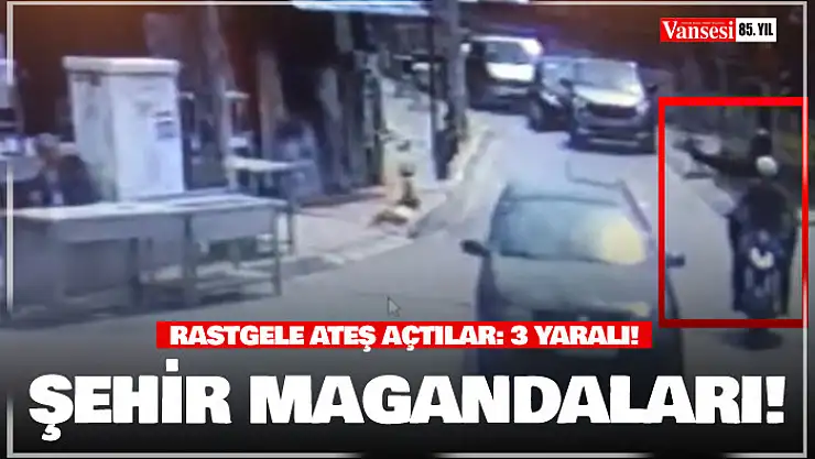 Motosikletli saldırganların 3 kişiyi yaraladığı anlar kameraya yansıdı