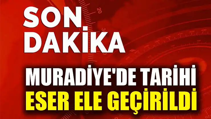 Muradiye'de tarihi eser ele geçirildi