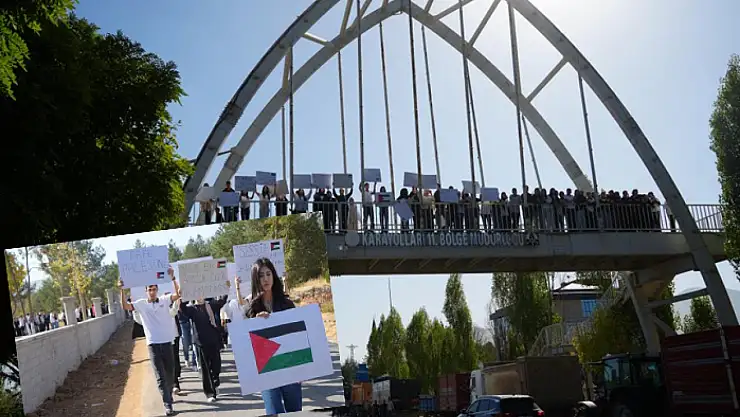 Öğrencilerden Filistin'e destek yürüyüşü