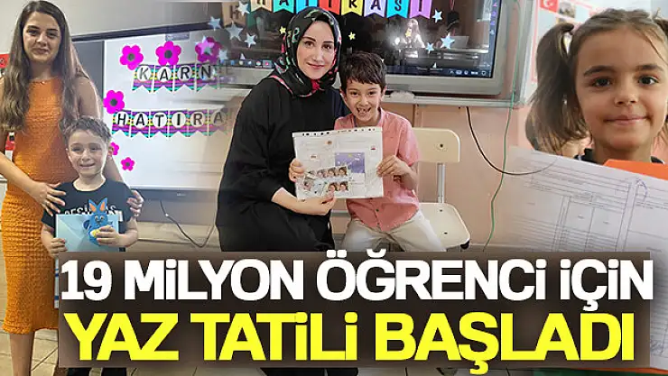 Öğrencilerin karne heyecanı