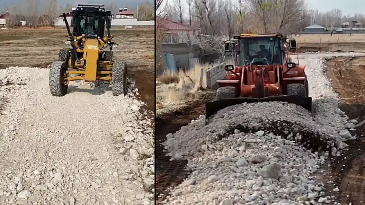 Örene Mahallesi'nde yol çalışması