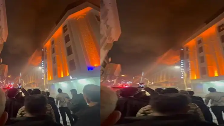 Otelin restoranında korkutan yangın