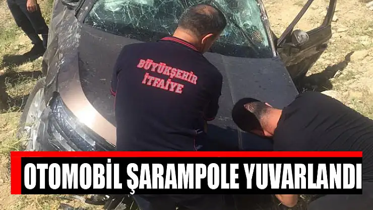 Otomobil şarampole yuvarlandı