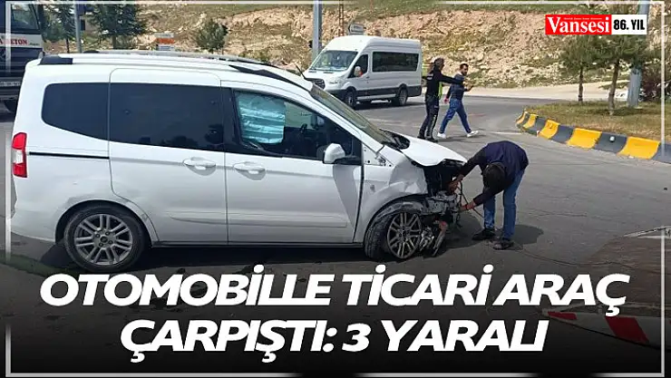 Otomobille ticari araç çarpıştı: 3 yaralı
