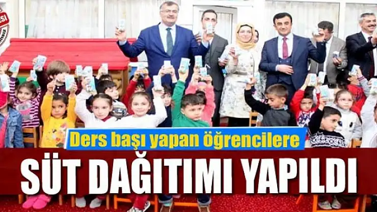 Ders başı yapan öğrencilere süt dağıtımı yapıldı 