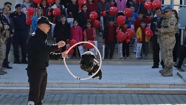 Pazaryeri'nde minik öğrenciler jandarma etkinlikleri ve köpek gösterileriyle tanıştı