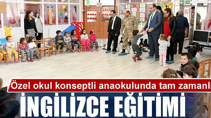Özel okul konseptli anaokulunda tam zamanlı İngilizce eğitimi