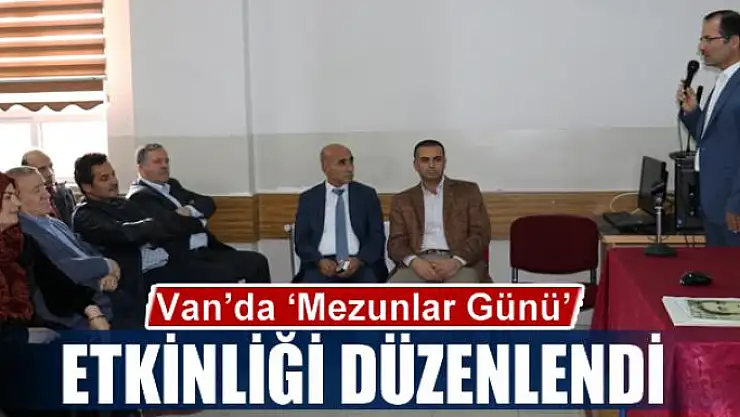 Van'da 'Mezunlar Günü' etkinliği
