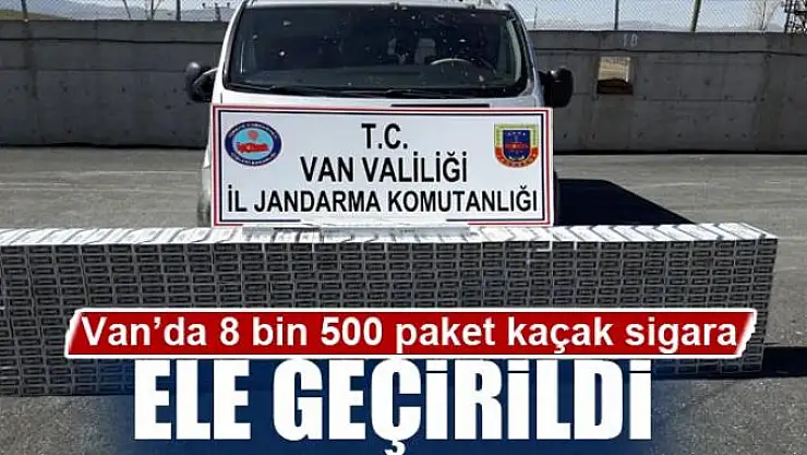 Van'da 8 bin 500 paket kaçak sigara ele geçirildi