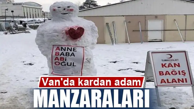 Van'da kardan adam manzaraları