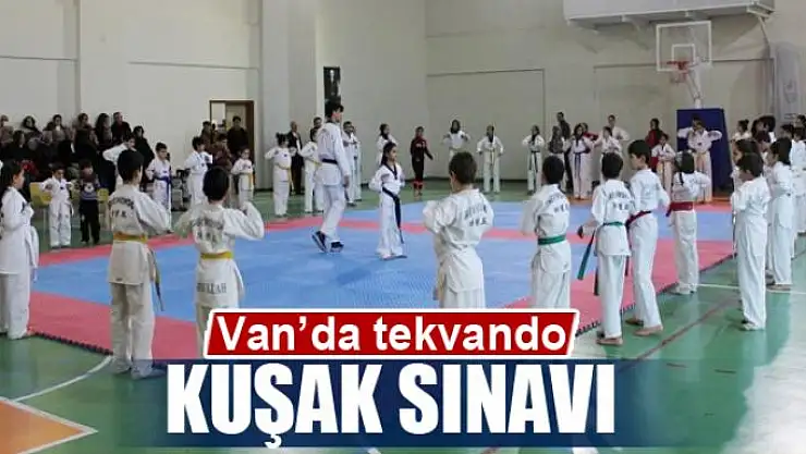 Van'da tekvando kuşak sınavı
