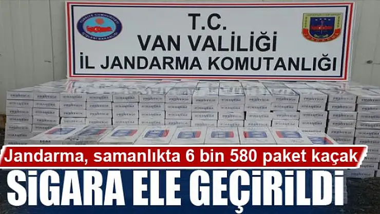 Jandarma, samanlıkta 6 bin 580 paket kaçak sigara ele geçirdi