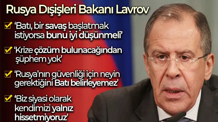Rusya Dışişleri Bakanı Lavrov: 'Krize çözüm bulunacak'