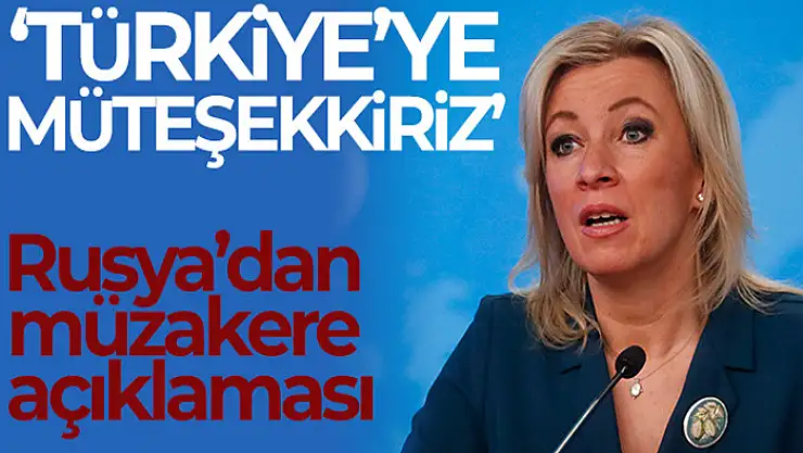 Rusya Dışişleri Bakanlığı Sözcüsü ZaharovaTürkiye diğer ülkelere göre daha dengeli ve bağımsız bir pozisyon aldı