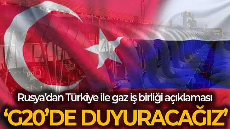Rusya: 'G20 zirvesinde Türkiye ile doğalgaz iş birliği ve tahıl ihracatının geliştirilmesiyle ilgili duyuru yapacağız'
