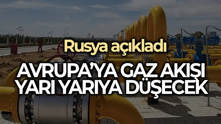 Rusya'dan Avrupa'ya gaz akışı bakım nedeniyle yarı yarıya düşecek
