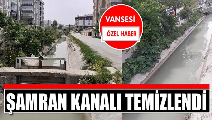 Şamran kanalı temizlendi