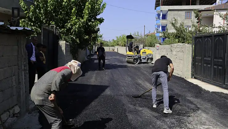 Seyrantepe mahallesinde asfalt çalışması