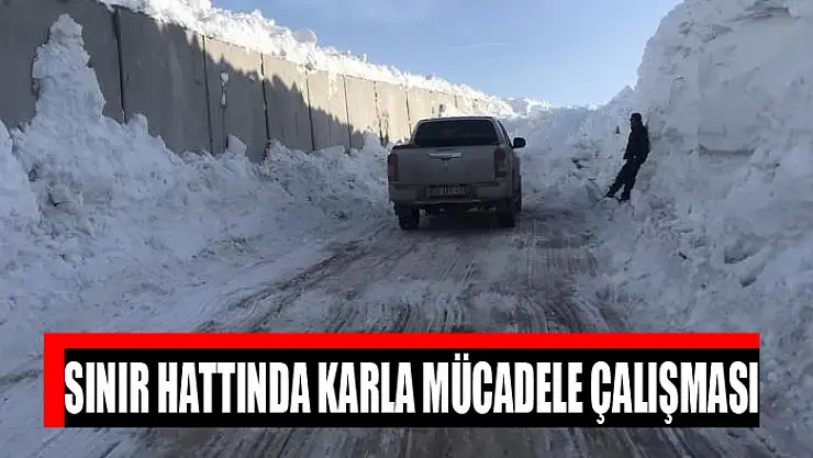 Sınır hattında karla mücadele çalışması