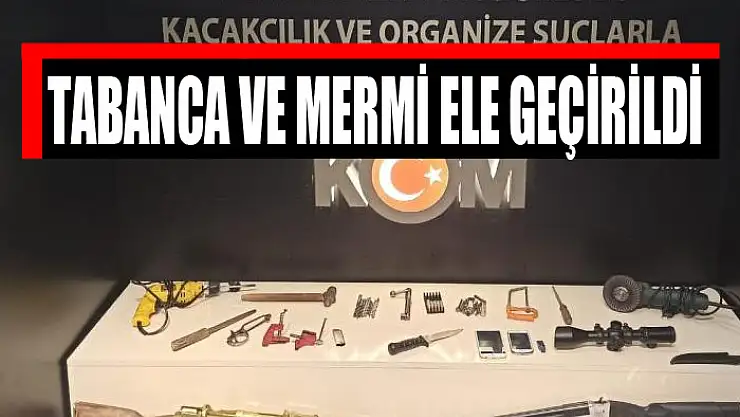 Tabanca ve mermi ele geçirildi