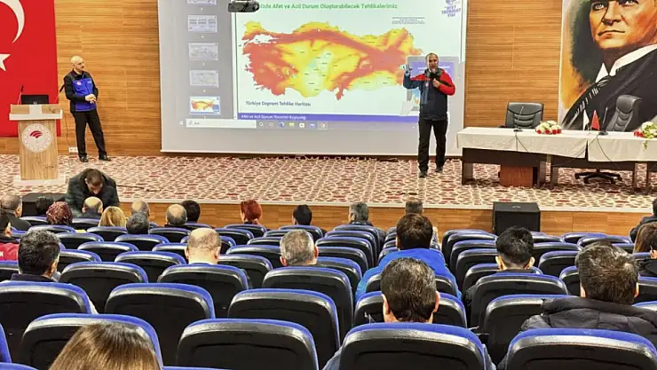 Tarım İl Müdürlüğü personeline afet bilinci eğitimi