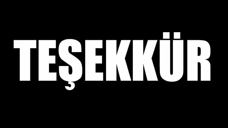 Teşekkür