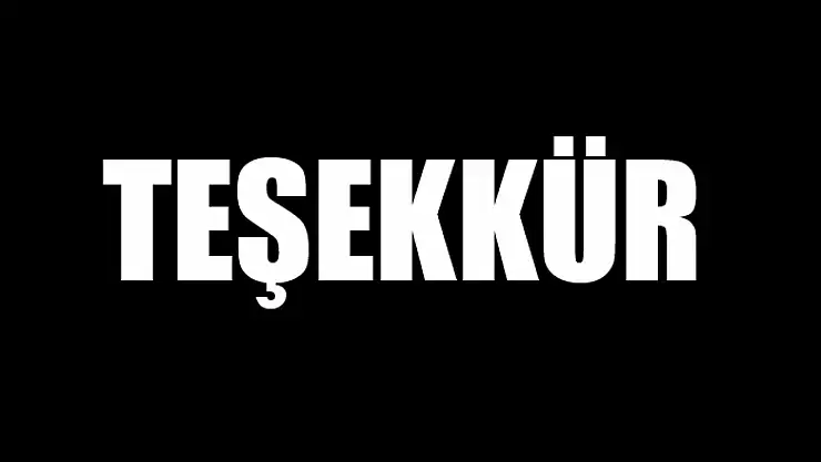 Teşekkür