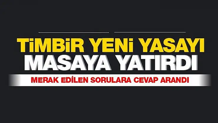 TİMBİR ÇÖZÜM ÖNERİLERİNİ MASAYA YATIRDI