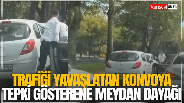 Trafiği Yavaşlatan Konvoya Tepki Gösterene Meydan Dayağı