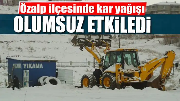 Özalp ilçesinde kar yağışı 