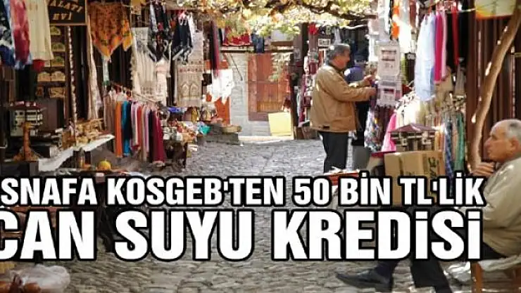 ESNAFA KOSGEB'TEN 50 BİN TL'LİK CAN SUYU KREDİSİ