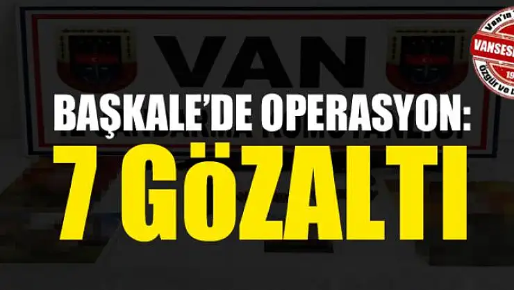 Başkale'de terör operasyonu: 7 gözaltı