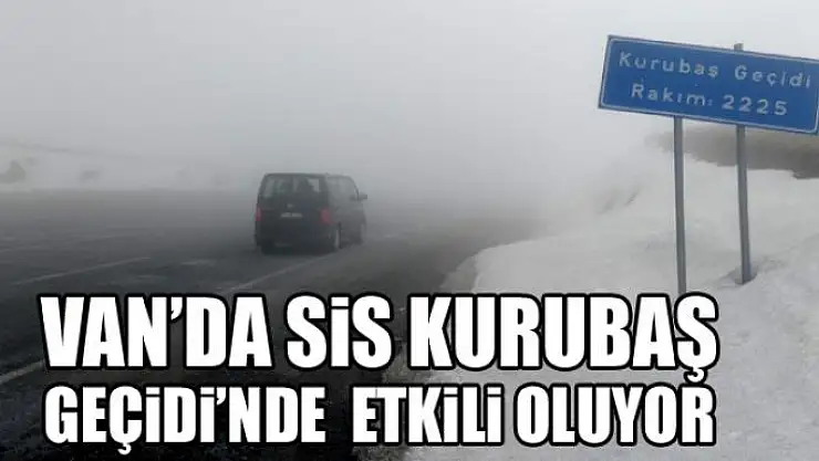 Van'da Sis Kurubaş Geçidi'nde etkili oluyor