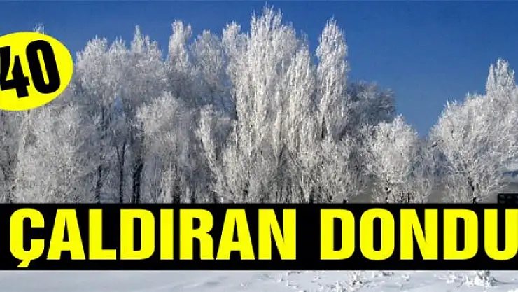Çaldıran dondu