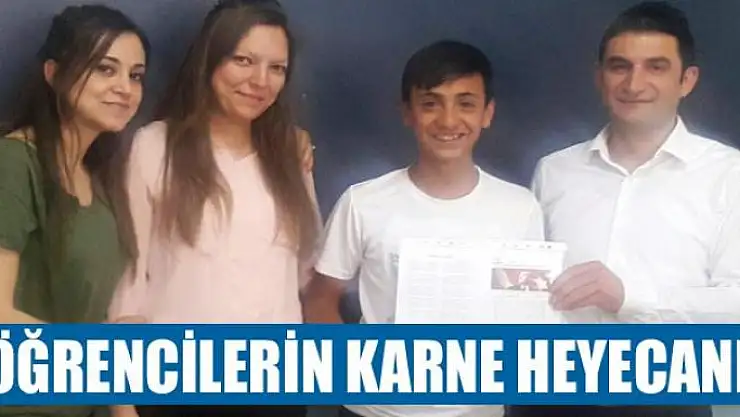 Öğrencilerin karne heyecanı