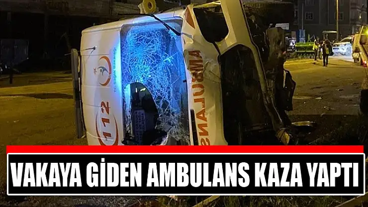 Vakaya giden ambulans kaza yaptı