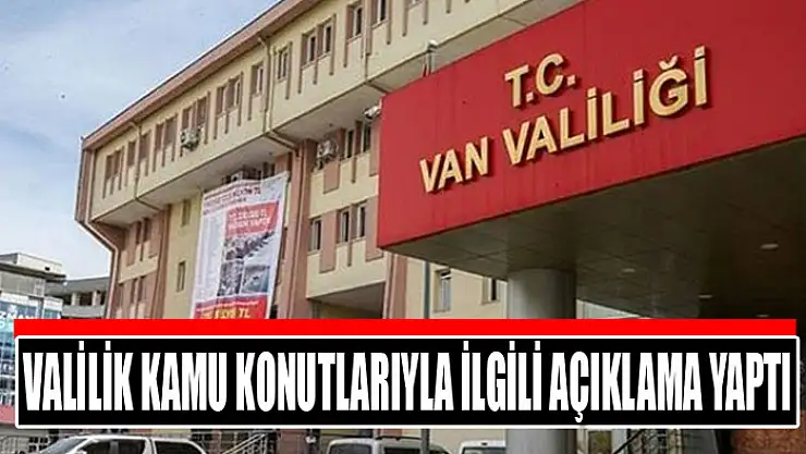 Valilik kamu konutlarıyla ilgili açıklama yaptı