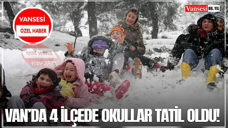 Van'da 4 ilçede okullar tatil oldu!