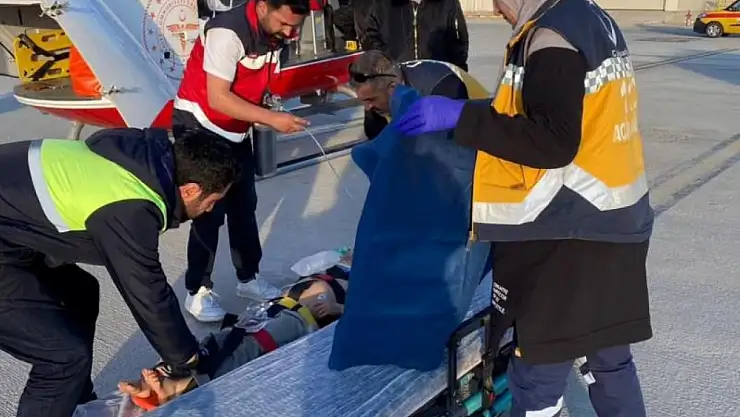 Van'da 7 yaşındaki çocuk için helikopter havalandı