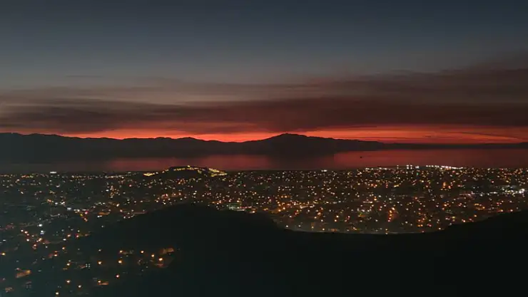 Van'da büyüleyici günbatımı