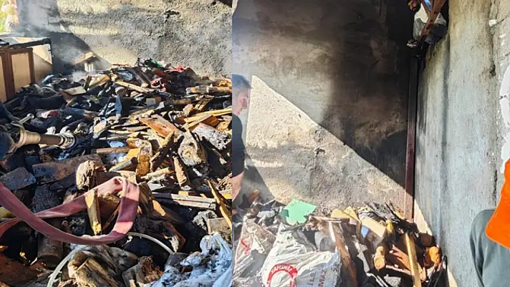 Van'da çatı yangını