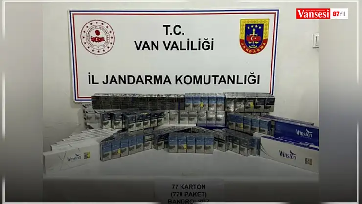 Van'da çok sayıda kaçak sigara ele geçirildi