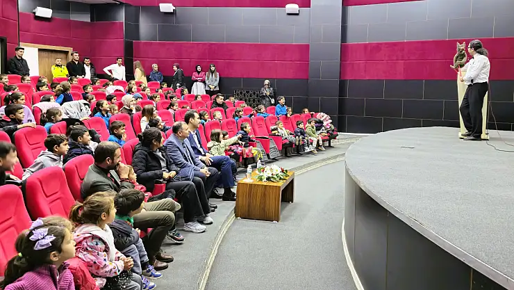 Van'da öğrenciler için renkli kukla gösterisi