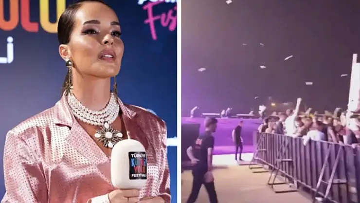 Van'da şarkıcı Bengü'nün konserinde pet şişe fırlatıldı